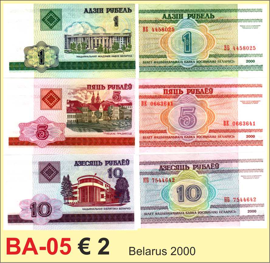 Belarus Banknotes 2000